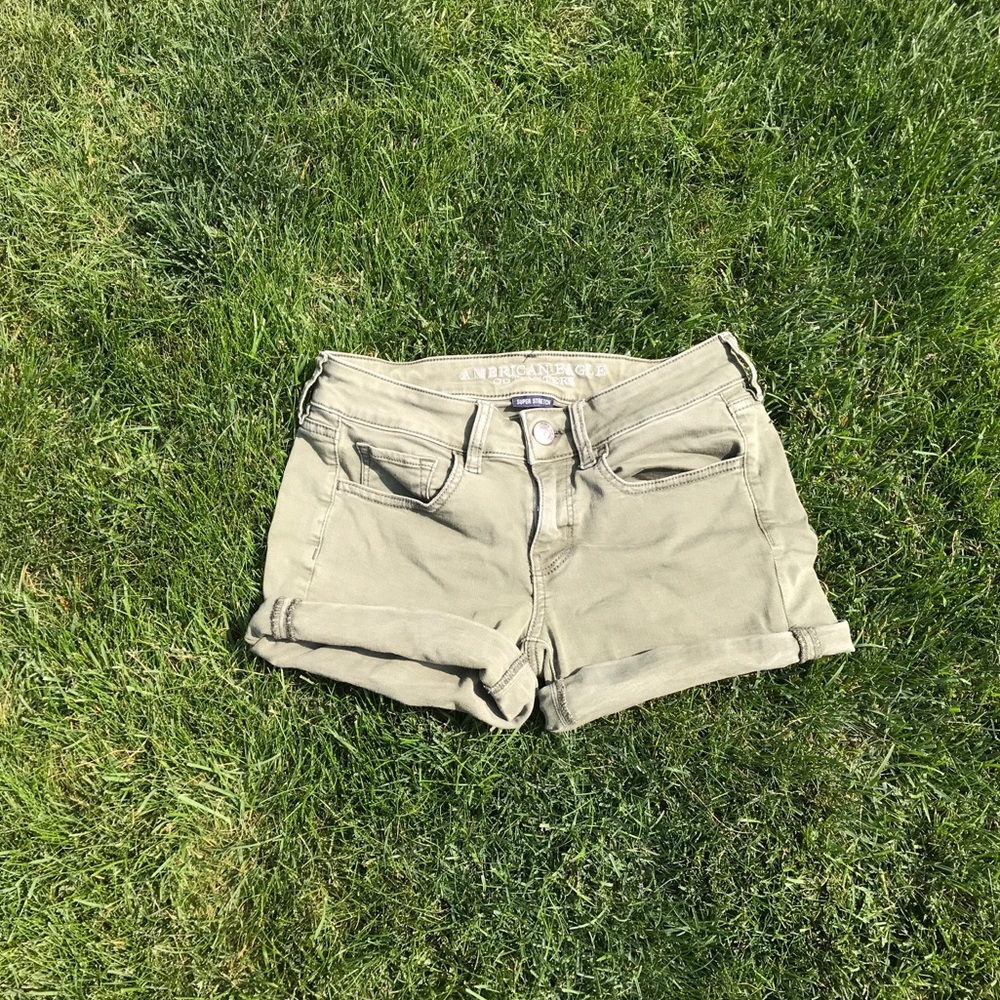 Army green shorts